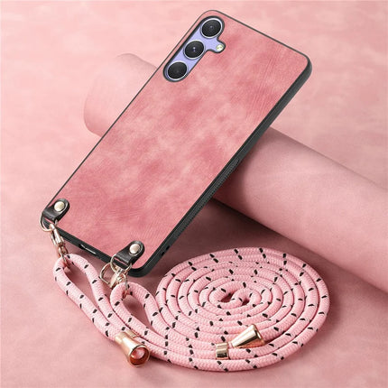 For Samsung Galaxy A05s 4G Retro Leather Phone Back Cover with Adjustable Strap