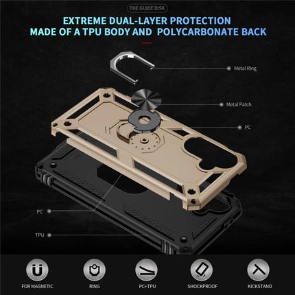 For Samsung Galaxy A56 5G Case PC + TPU Phone Cover with Kickstand