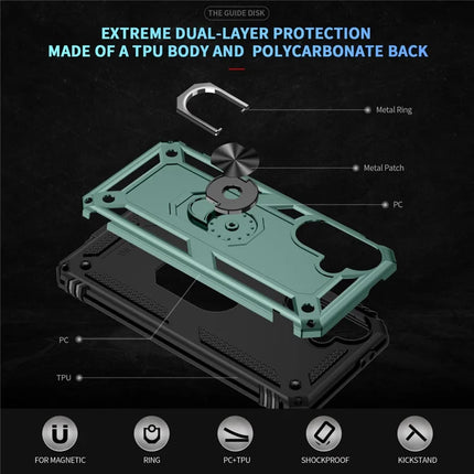 For Samsung Galaxy A56 5G Case PC + TPU Phone Cover with Kickstand