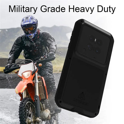 LOVE MEI For Huawei Mate 70 Pro / Mate 70 Pro+ Case Tempered Glass Screen Protector Metal + Silicone Phone Cover