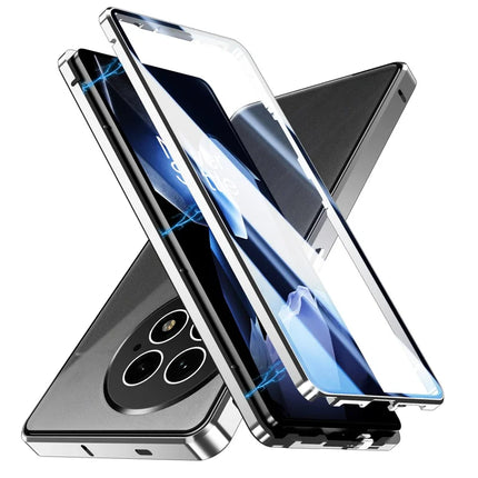 For OnePlus 13 Case Double Sides Tempered Glass Full Protection Phone Cover with Magnetic Metal Frame
