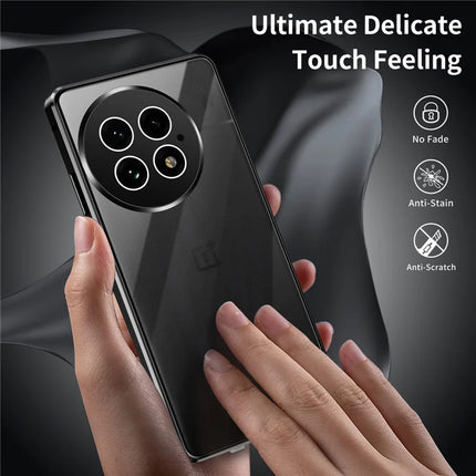 For OnePlus 13 Case Double Sides Tempered Glass Full Protection Phone Cover with Magnetic Metal Frame