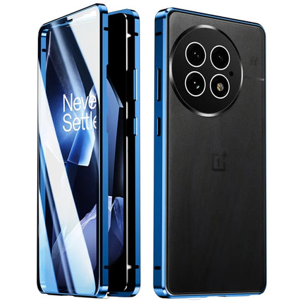 For OnePlus 13 Case Double Sides Tempered Glass Full Protection Phone Cover with Magnetic Metal Frame