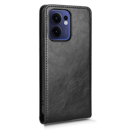 For Oppo Reno13 F 5G Case with Card Slot Magnetic Vertical Flip Leather Phone Cover