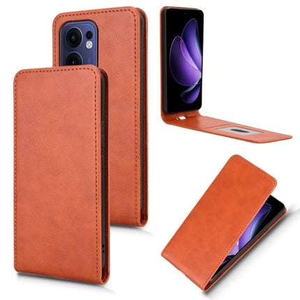 For Oppo Reno13 F 5G Case with Card Slot Magnetic Vertical Flip Leather Phone Cover