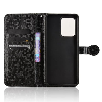 For Oppo Reno13 F 5G Wallet Case Dot Pattern Imprint PU Leather Phone Cover