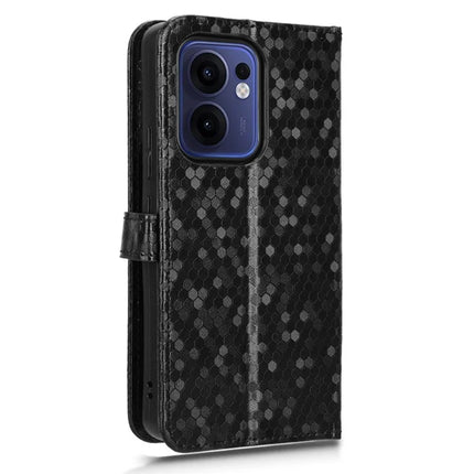 For Oppo Reno13 F 5G Wallet Case Dot Pattern Imprint PU Leather Phone Cover