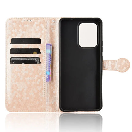 For Oppo Reno13 F 5G Wallet Case Dot Pattern Imprint PU Leather Phone Cover