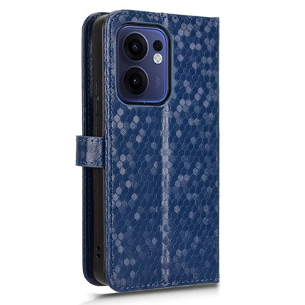 For Oppo Reno13 F 5G Wallet Case Dot Pattern Imprint PU Leather Phone Cover