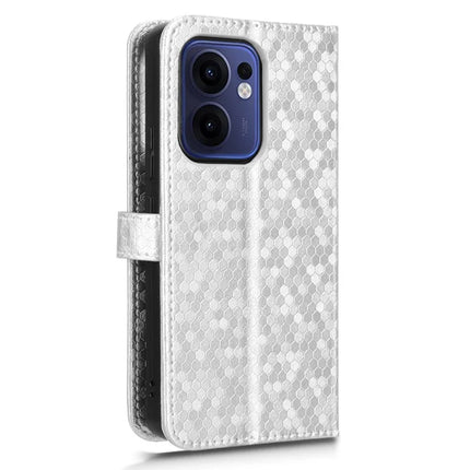 For Oppo Reno13 F 5G Wallet Case Dot Pattern Imprint PU Leather Phone Cover