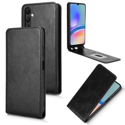 For Samsung Galaxy M14 4G / A05s 4G Case with Card Slot Magnetic Vertical Flip Leather Phone Cover