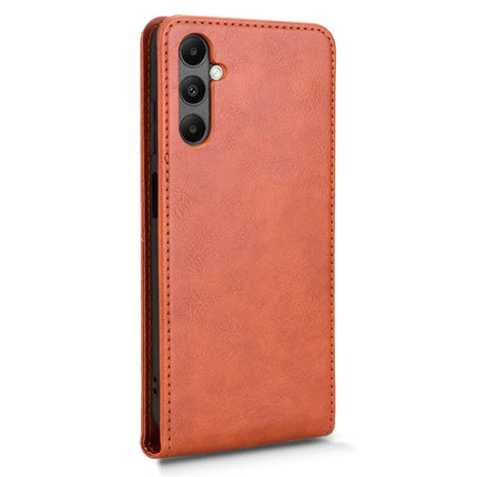 For Samsung Galaxy M14 4G / A05s 4G Case with Card Slot Magnetic Vertical Flip Leather Phone Cover