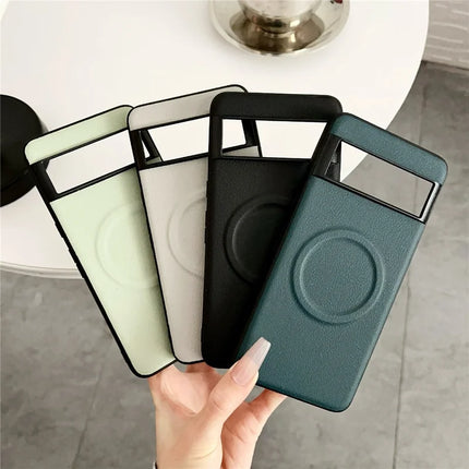 For Google Pixel 8 Pro Case Compatible with MagSafe PU + TPU Phone Back Cover