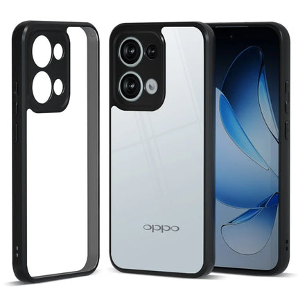 IBMRS For Oppo Reno13 5G (Global) Case TPU + PC Heavy Duty Shockproof Phone Cover Camera Protection - Transparent Black
