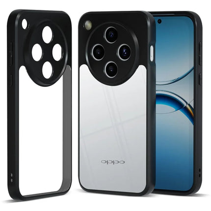 IBMRS For Oppo Find X8 5G Case TPU + PC Heavy Duty Shockproof Phone Cover Camera Protection - Transparent Black