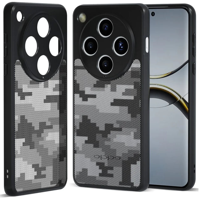 IBMRS For Oppo Find X8 Pro 5G Case TPU + PC Heavy Duty Shockproof Phone Cover Camera Protection - Grid Camouflage