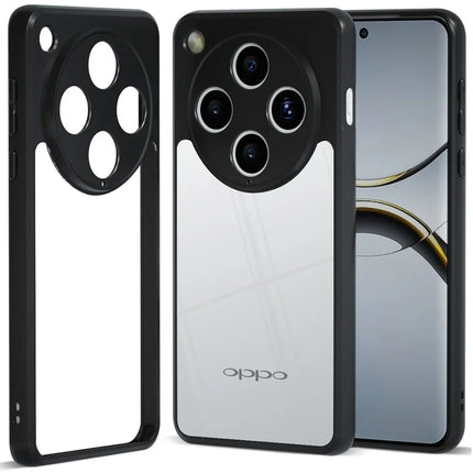 IBMRS For Oppo Find X8 Pro 5G Case TPU + PC Heavy Duty Shockproof Phone Cover Camera Protection - Transparent Black