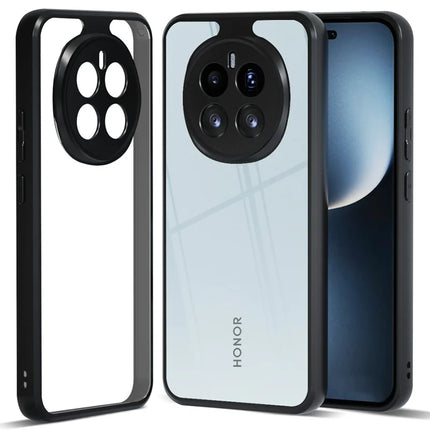 IBMRS For Honor Magic7 Pro 5G Case TPU + PC Heavy Duty Shockproof Phone Cover - Transparent Black