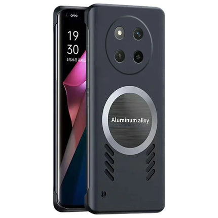For Honor X60 Pro 5G Case Hard PC Frameless Heat Dissipation Phone Cover - Black