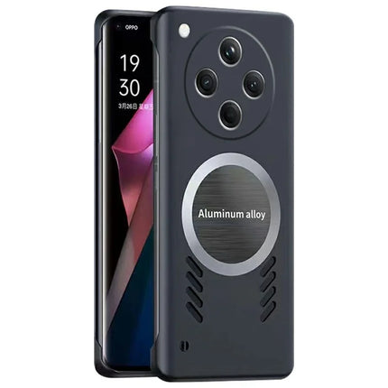 For Oppo Find X8 5G Case Hard PC Frameless Heat Dissipation Phone Cover - Black