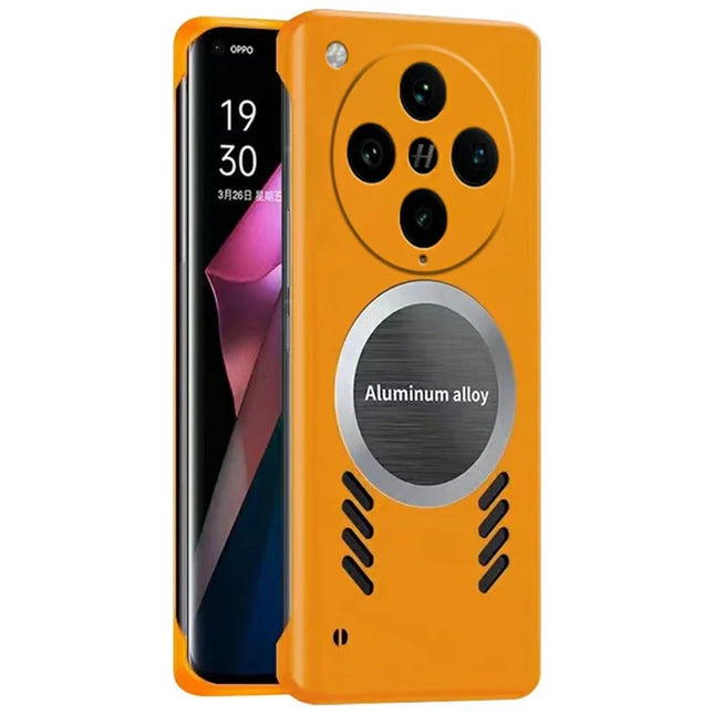 For Oppo Find X8 Pro 5G Case Hard PC Frameless Heat Dissipation Phone Cover - Orange