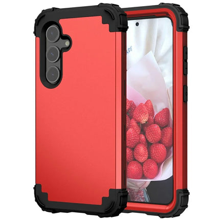 L-Style For Samsung Galaxy A56 5G  /  A36 5G Case Shockproof PC + TPU Phone Back Cover - Red