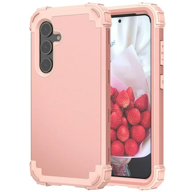 L-Style For Samsung Galaxy A26 5G Case Shockproof PC + TPU Phone Back Cover - Rose Gold