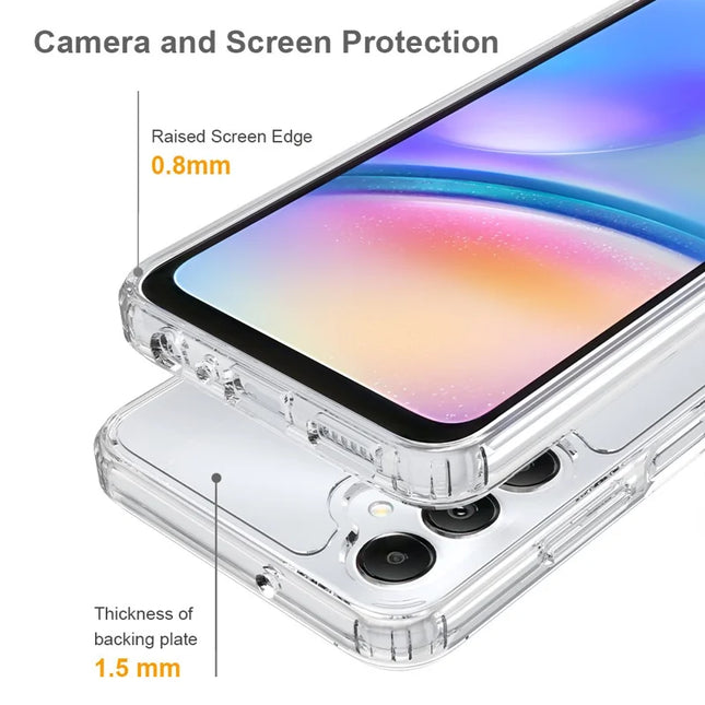 For Samsung Galaxy M14 4G Clear Phone Case TPU + Acrylic Shockproof Phone Back Cover