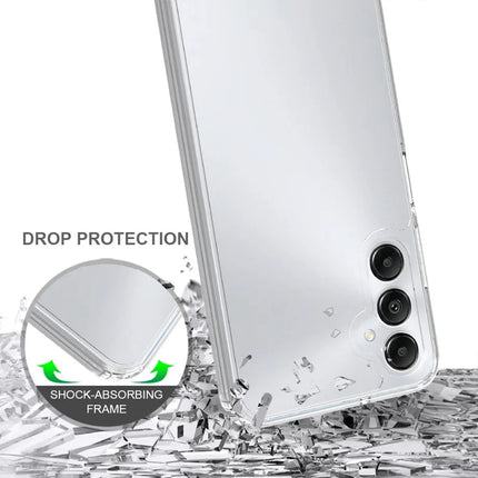 For Samsung Galaxy M14 4G Clear Phone Case TPU + Acrylic Shockproof Phone Back Cover