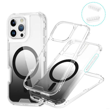 For iPhone 16 Pro Max Case Compatible with MagSafe Gradient Color TPU + PC Phone Back Cover