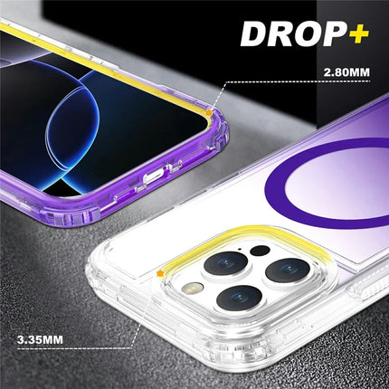 For iPhone 16 Pro Max Case Compatible with MagSafe Gradient Color TPU + PC Phone Back Cover