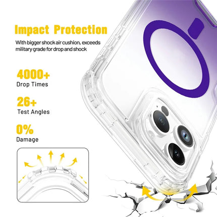 For iPhone 16 Pro Max Case Compatible with MagSafe Gradient Color TPU + PC Phone Back Cover