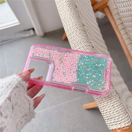For iPhone 16 Pro Max Case Glitter Epoxy TPU PC Phone Back Cover Detachable 2 in 1