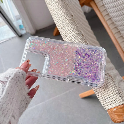 For iPhone 16 Pro Max Case Glitter Epoxy TPU PC Phone Back Cover Detachable 2 in 1