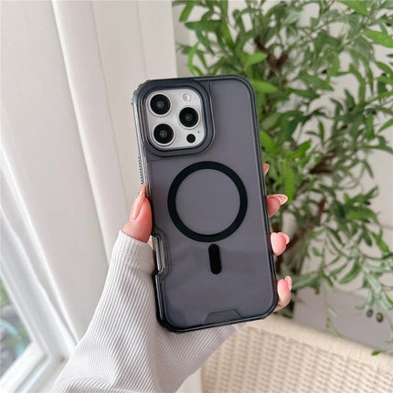 For iPhone 16 Pro Max Case Compatible with MagSafe TPU PC Detachable Phone Back Cover