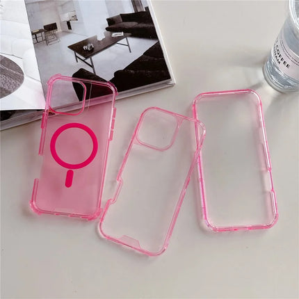 For iPhone 16 Pro Max Case Compatible with MagSafe TPU PC Detachable Phone Back Cover