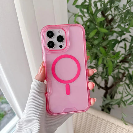 For iPhone 16 Pro Max Case Compatible with MagSafe TPU PC Detachable Phone Back Cover