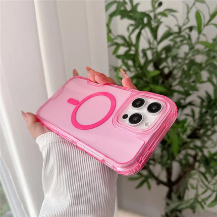 For iPhone 16 Pro Max Case Compatible with MagSafe TPU PC Detachable Phone Back Cover