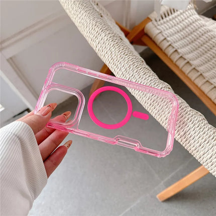 For iPhone 16 Pro Max Case Compatible with MagSafe TPU PC Detachable Phone Back Cover