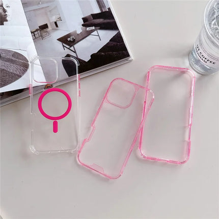 For iPhone 16 Pro Max Case Compatible with MagSafe TPU PC Detachable Phone Back Cover