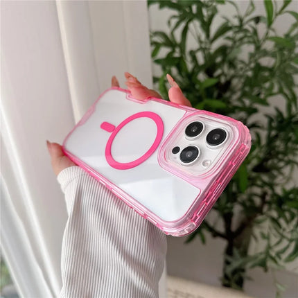 For iPhone 16 Pro Max Case Compatible with MagSafe TPU PC Detachable Phone Back Cover
