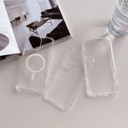 For iPhone 16 Pro Max Case Compatible with MagSafe TPU PC Detachable Phone Back Cover