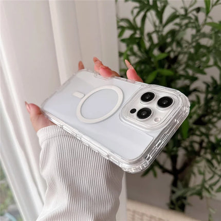 For iPhone 16 Pro Max Case Compatible with MagSafe TPU PC Detachable Phone Back Cover