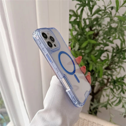For iPhone 16 Pro Max Case Compatible with MagSafe TPU PC Detachable Phone Back Cover