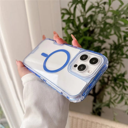 For iPhone 16 Pro Max Case Compatible with MagSafe TPU PC Detachable Phone Back Cover