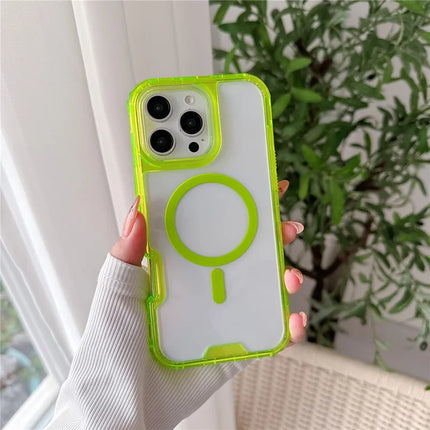 For iPhone 16 Pro Max Case Compatible with MagSafe TPU PC Detachable Phone Back Cover