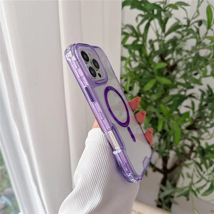 For iPhone 16 Pro Max Case Compatible with MagSafe TPU PC Detachable Phone Back Cover