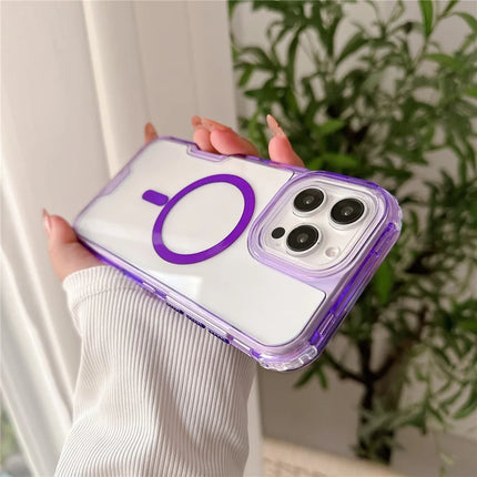 For iPhone 16 Pro Max Case Compatible with MagSafe TPU PC Detachable Phone Back Cover