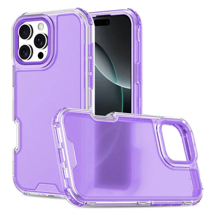 For iPhone 16 Pro Max Case Detachable Design Soft TPU + Clear PC Phone Back Cover