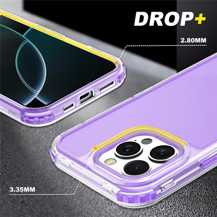 For iPhone 16 Pro Max Case Detachable Design Soft TPU + Clear PC Phone Back Cover